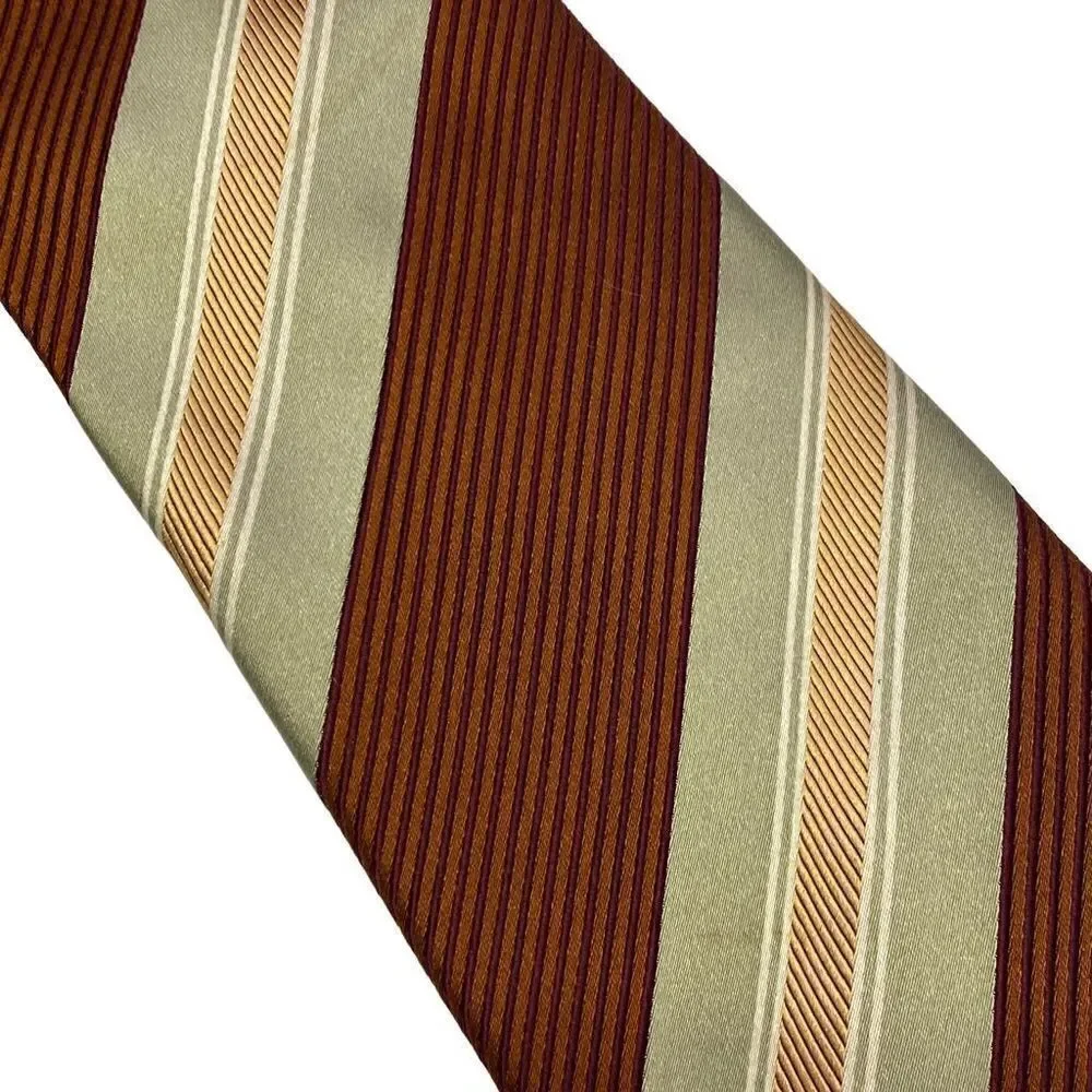 Henry Jacobson Silk Blend Neck Tie Diagonal Stripes